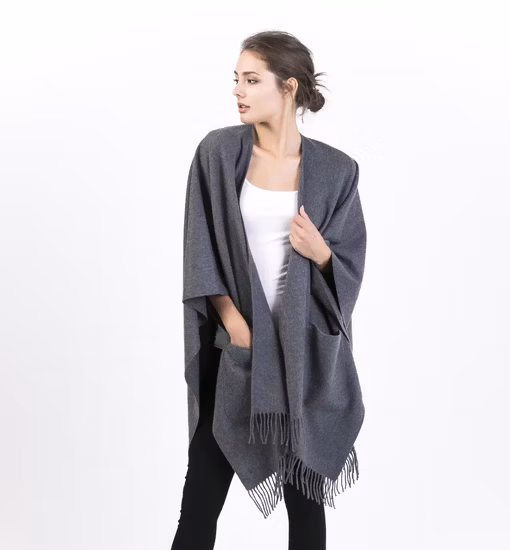 Moda Lã Cashmere Women's Wearable Wrap Poncho