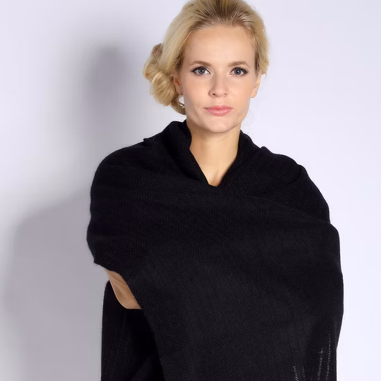 100% Alashan Cashmere Fashion Ladies Lenços longos em cor sólida